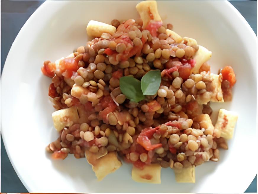 Nhoque de Batata Doce com Bolonhesa de Lentilha