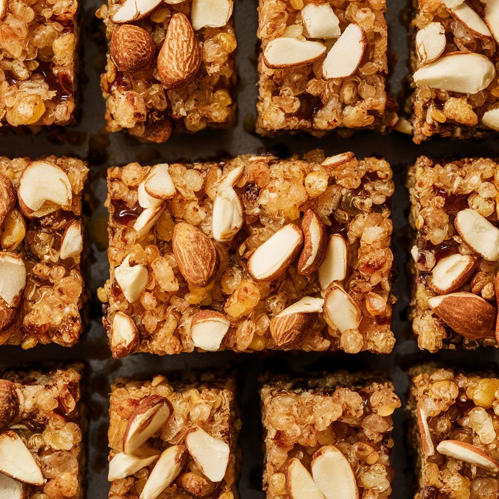 Barras de Cereal Caseiras com Quinoa e Amêndoas para Emagrecer