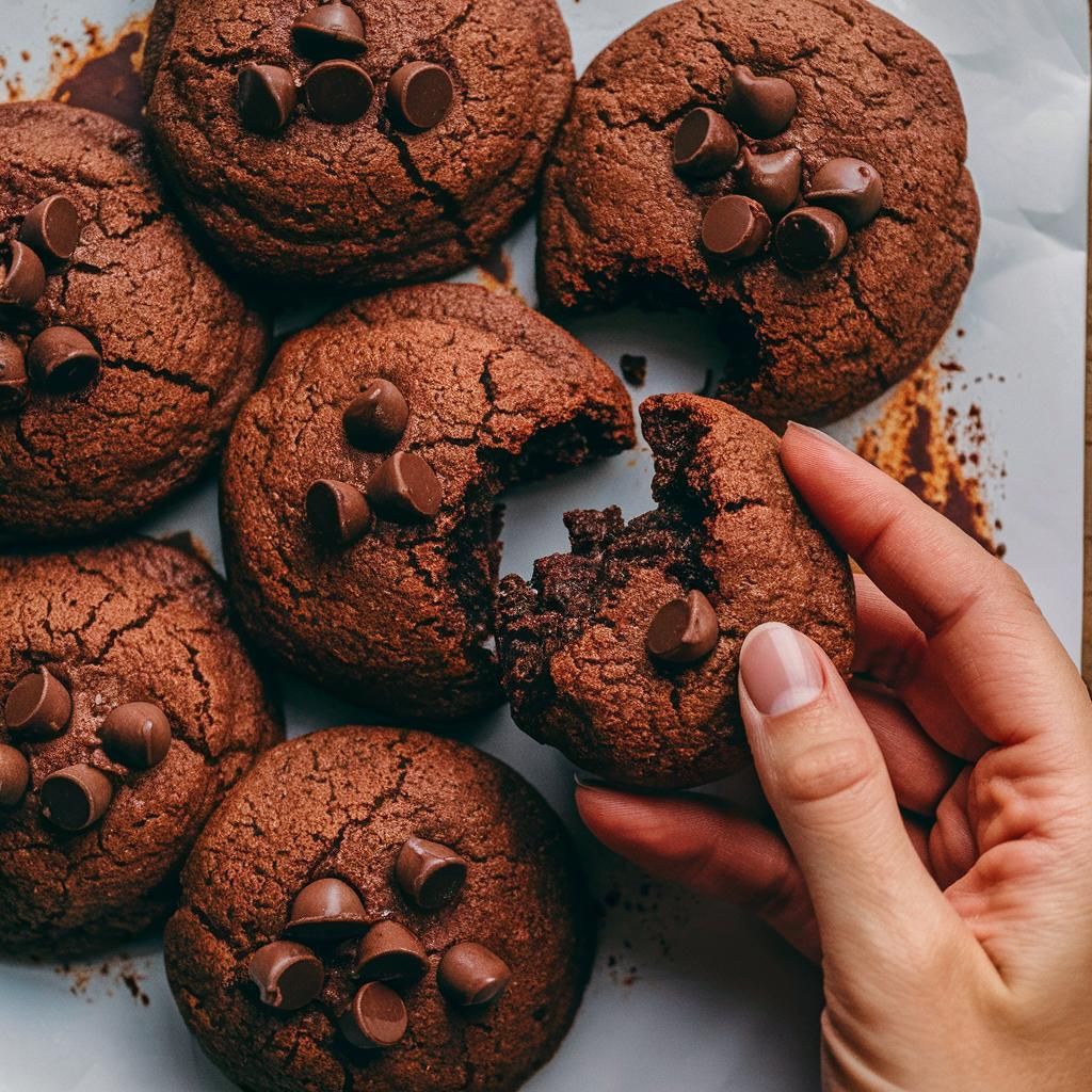 Biscoitos Fitness de Amêndoa e Cacau Vegano