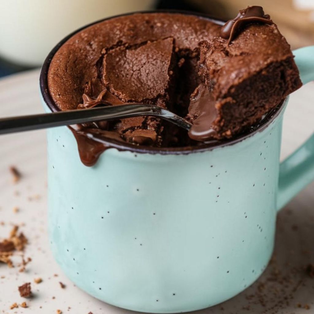 Bolo de Caneca Fitness de Chocolate com Abobrinha Vegano