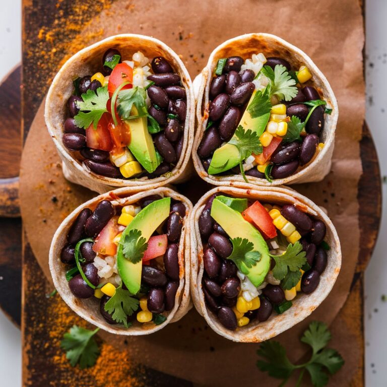 Burrito Fitness de Feijão Preto Vegano