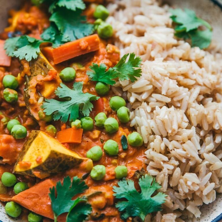 Curry Fitness de Legumes com Arroz Integral Vegano