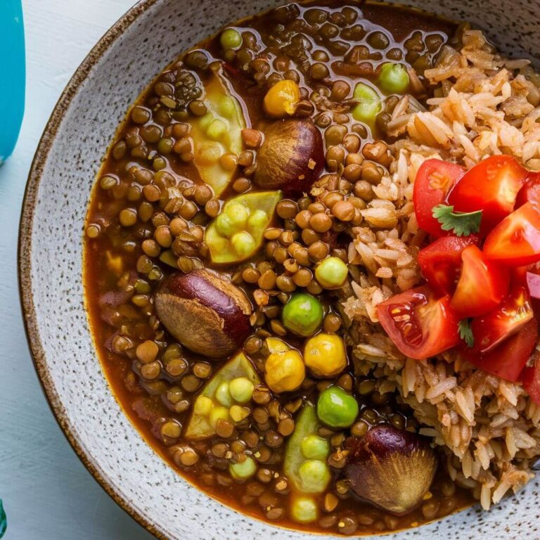 Ensopado de Lentilha com Ervilha Torta e Castanha