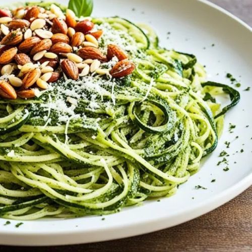 Espaghetti de Abobrinha ao Pesto de Ora-Pro-Nobis