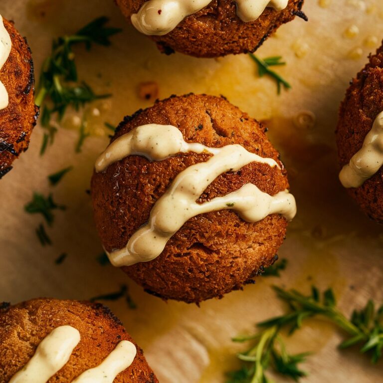 Falafel Assado com Molho de Tahine