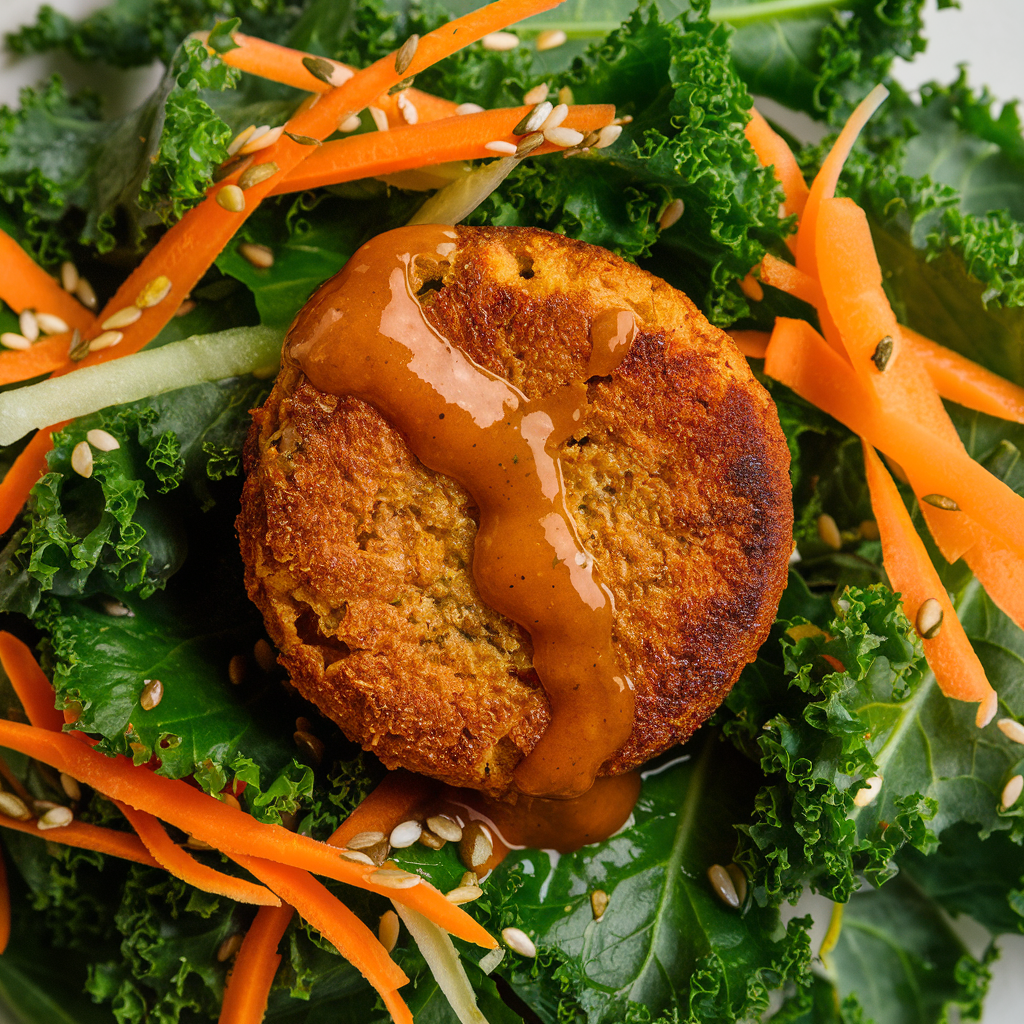 Falafel Assado com Salada de Couve para a Perda de Peso