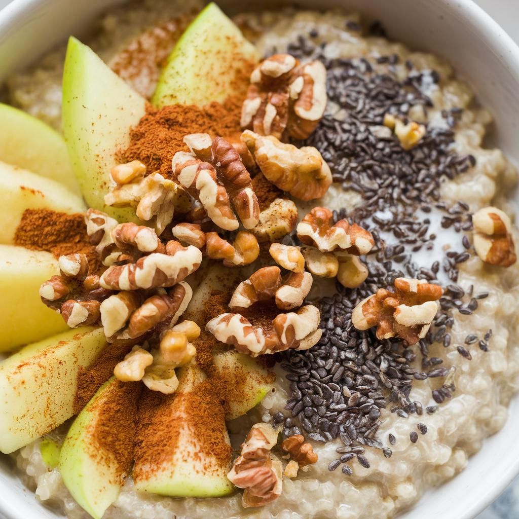 Mingau de Quinoa com Maçã e Canela