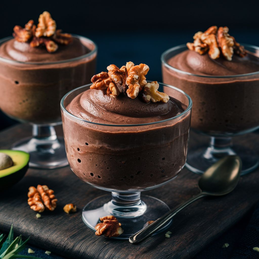 Mousse Fitness de Chocolate com Abacate Vegano