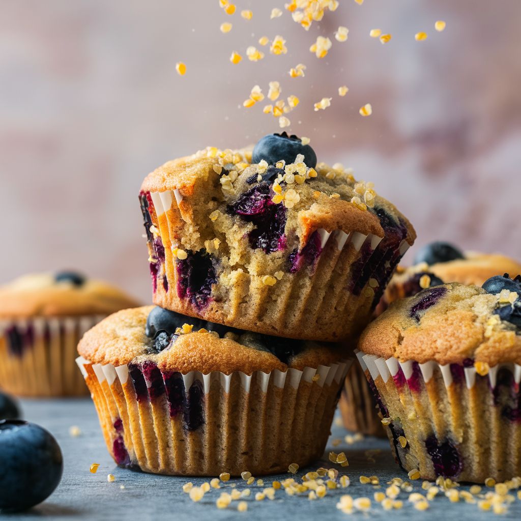 Muffins Fitness de Mirtilo e Quinoa