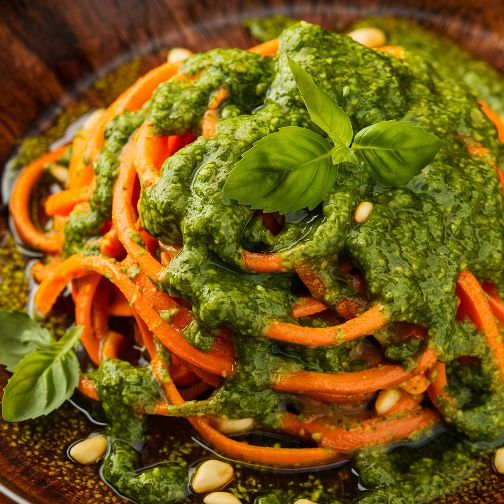 Noodles de Batata Doce com Pesto de Manjericão Vegano para a Perda de Peso