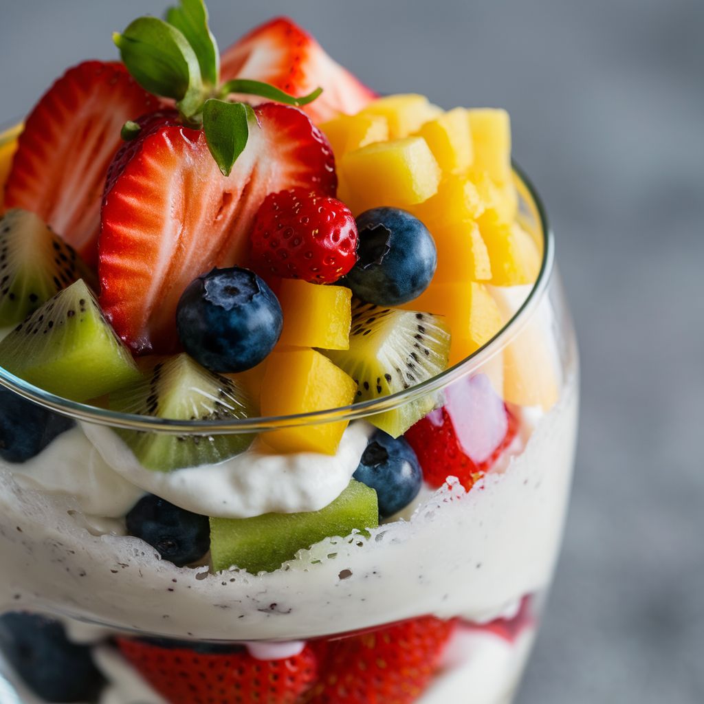 Parfait Fitness de Iogurte de Coco e Frutas