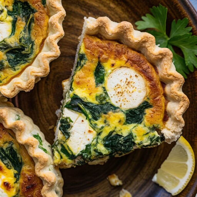 Quiche de Tofu, Alho Poró e Espinafre