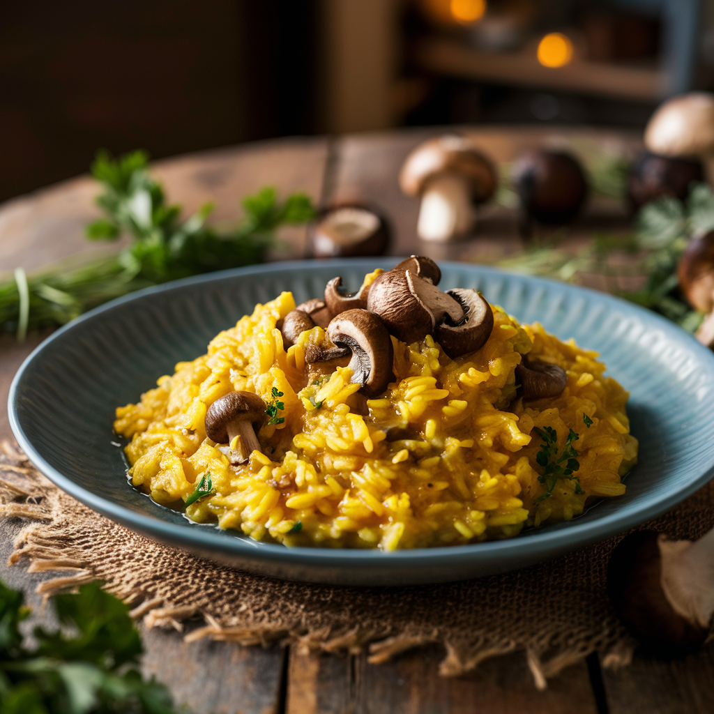 Risoto de Açafrão com Champignon