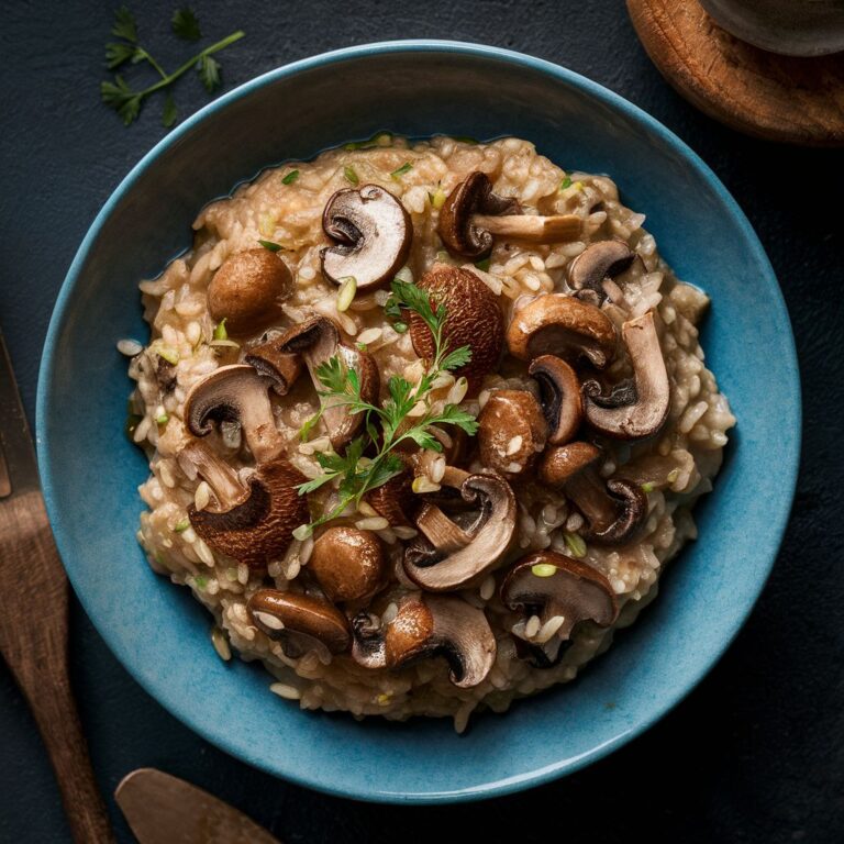 Risoto de Cogumelos com Arroz Integral para Emagrecer