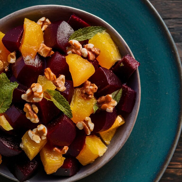 Salada de Beterraba Assada com Laranja para a Perda de Peso