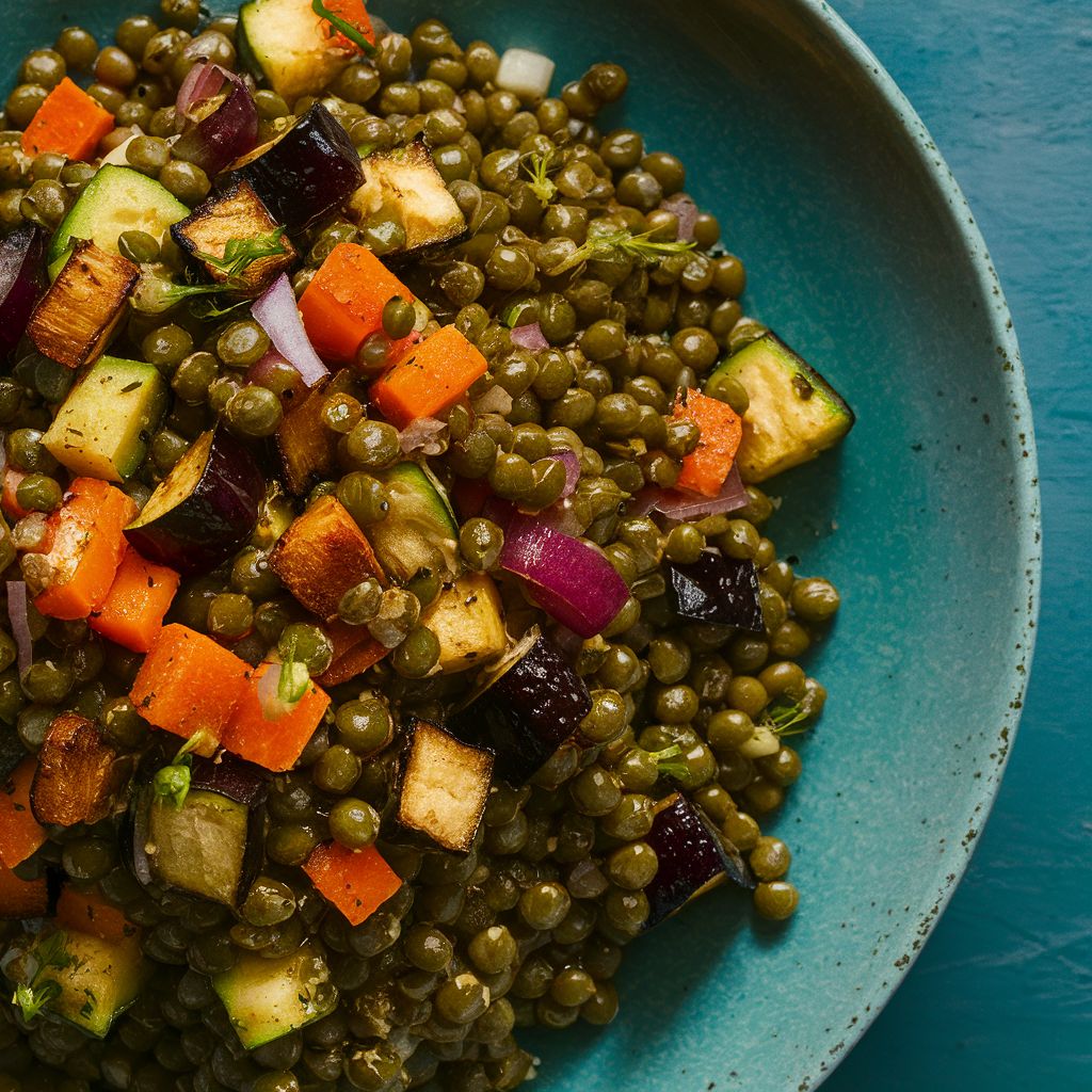 Salada de Lentilha com Vegetais Assados