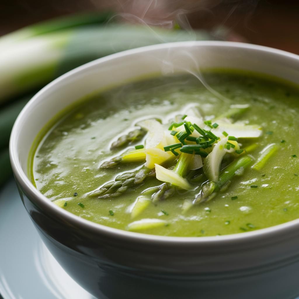 Sopa de Aspargos e Alho-Poró para Perda de Peso