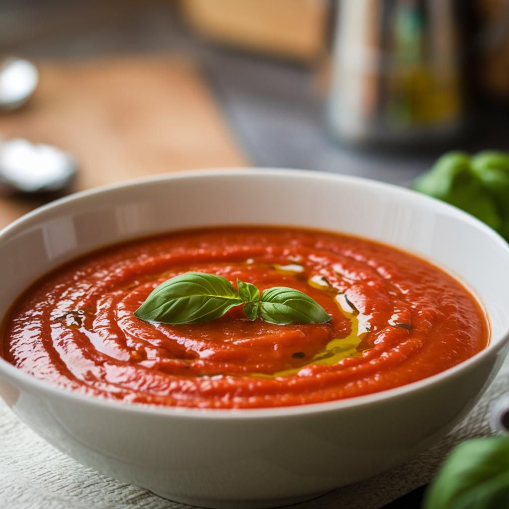 Sopa de Tomate Assado e Manjericão para a Perda de Peso