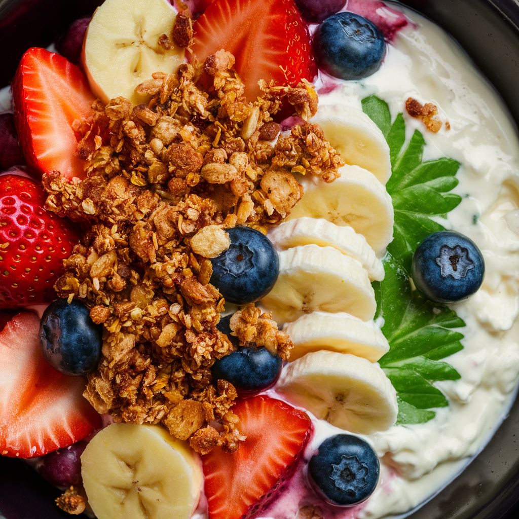 Taça de Iogurte Vegetal com Granola Caseira