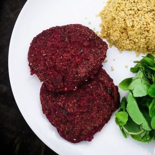 Veganbuguer de Beterraba com Feijão Azuki