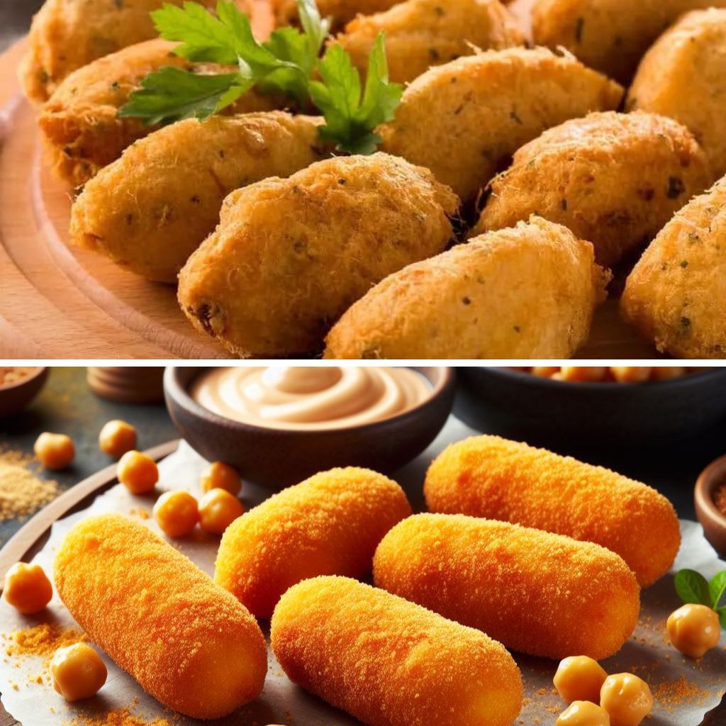 Croquete Fitness de Grão-de-Bico Vegano