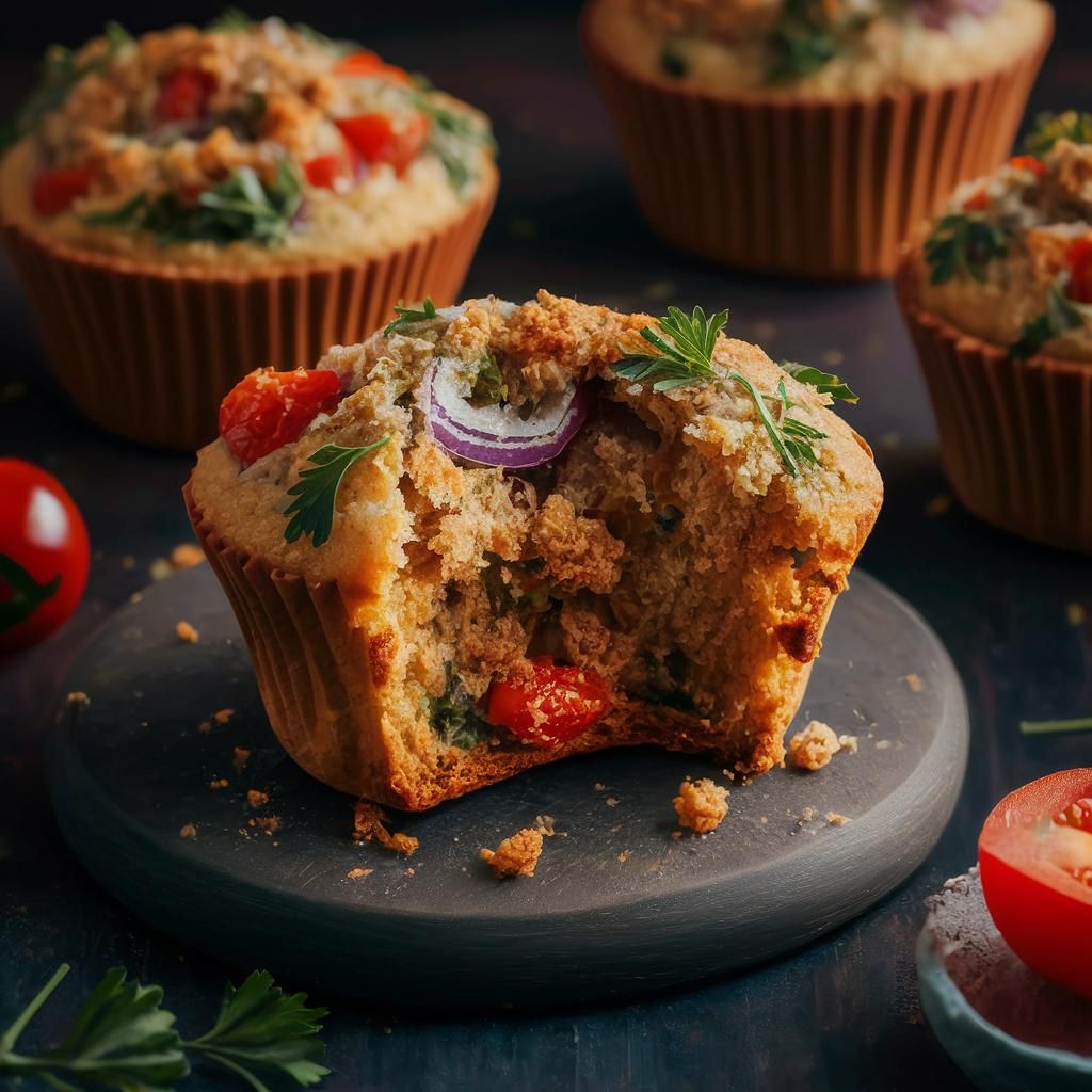 Muffin Salgado de Grão de Bico, Vegano e Sem Glúten