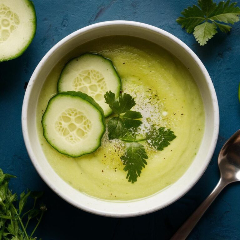 Sopa Fria de Pepino e Iogurte de Coco Fitness Vegano