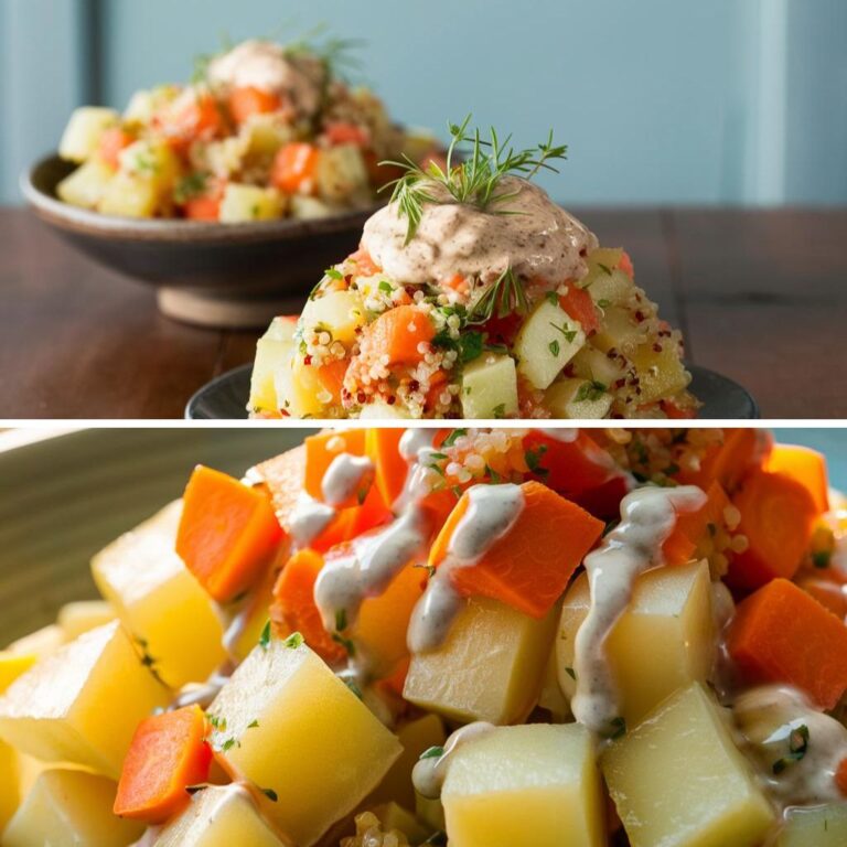 Salada de Batata e Cenoura com Maionese de Quinoa