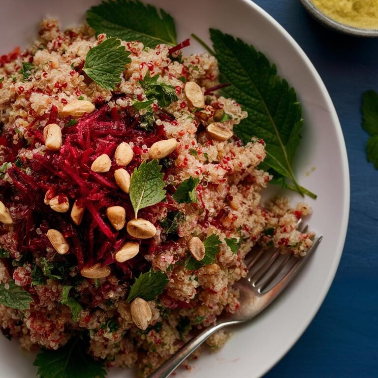 Salada de Quinoa com Beterraba e Castanhas