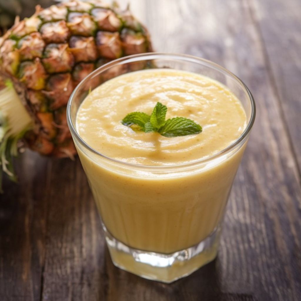 Smoothie de Abacaxi e Gengibre para Desinchar