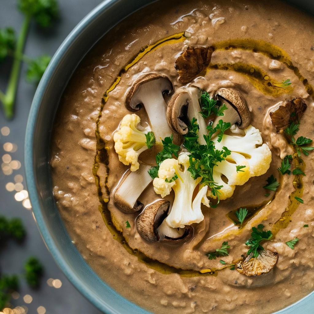 Sopa de Cogumelos e Couve-flor para Perder Peso