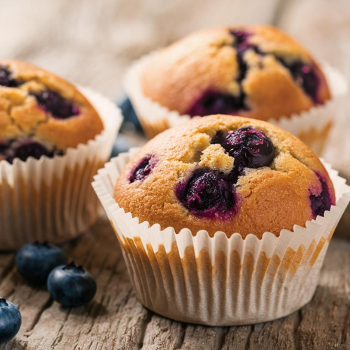 Muffin de Blueberry Vegano Fitness