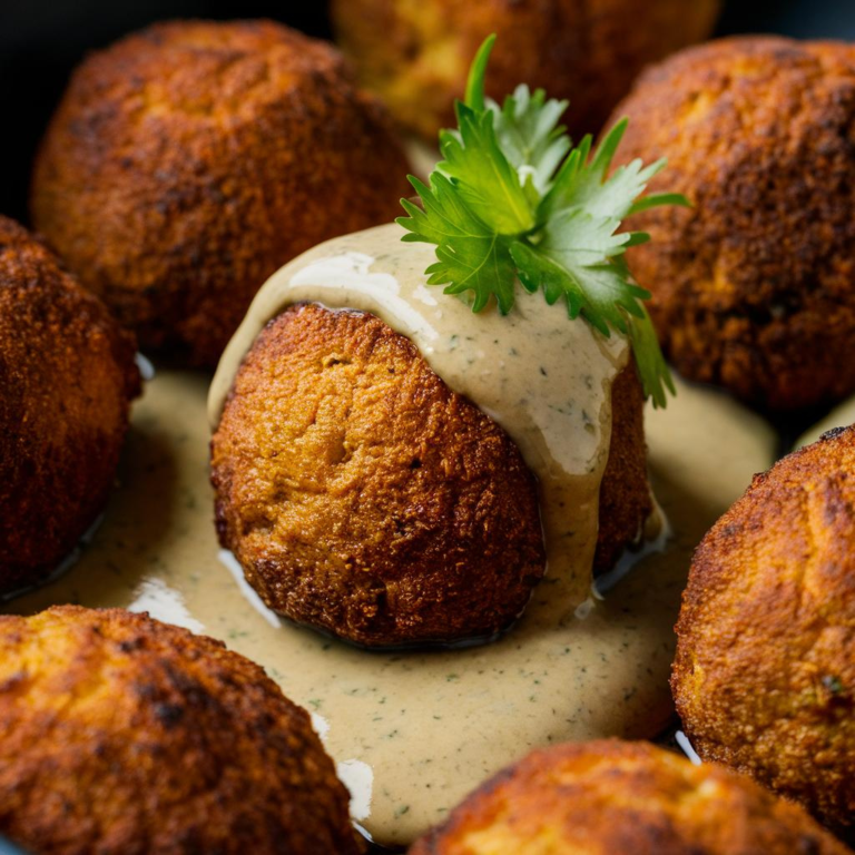 Falafel de Forno com Molho de Tahine Vegano e Sem Glúten