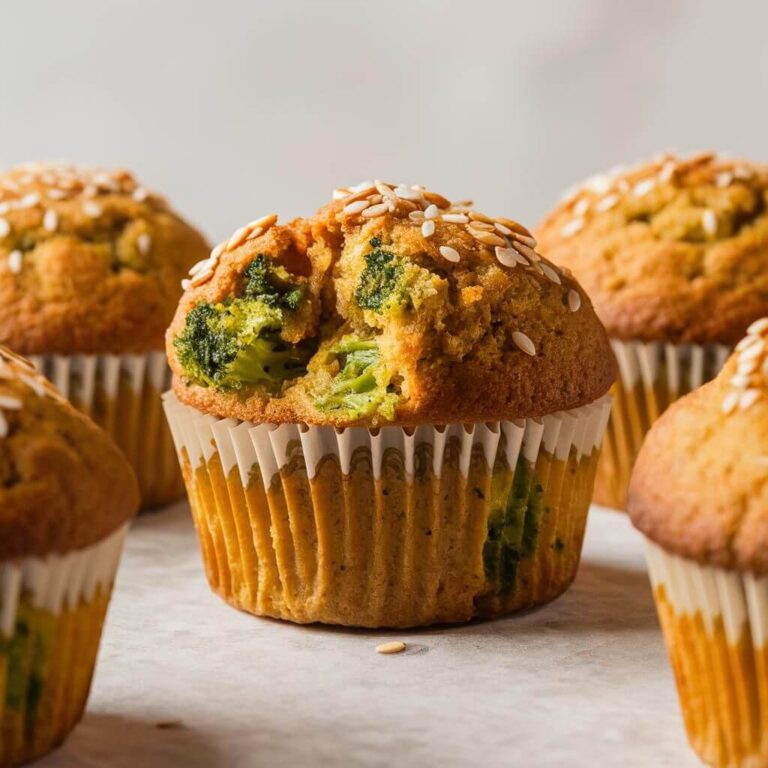 Muffins de Brócolis e Amêndoas Veganos e Low Carb