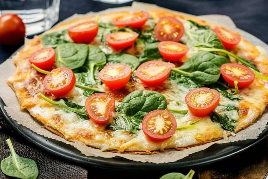 Pizza de Couve-Flor com Vegetais Vegana e Low Carb