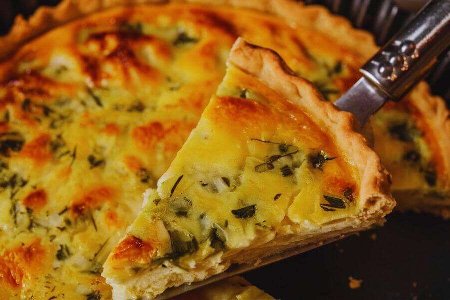 Quiche de Espinafre com Tofu Vegana e Low Carb