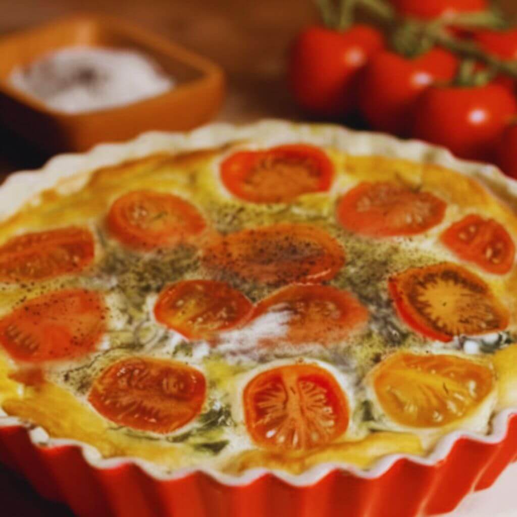 Quiche de Tomate Seco com Manjericão Vegano