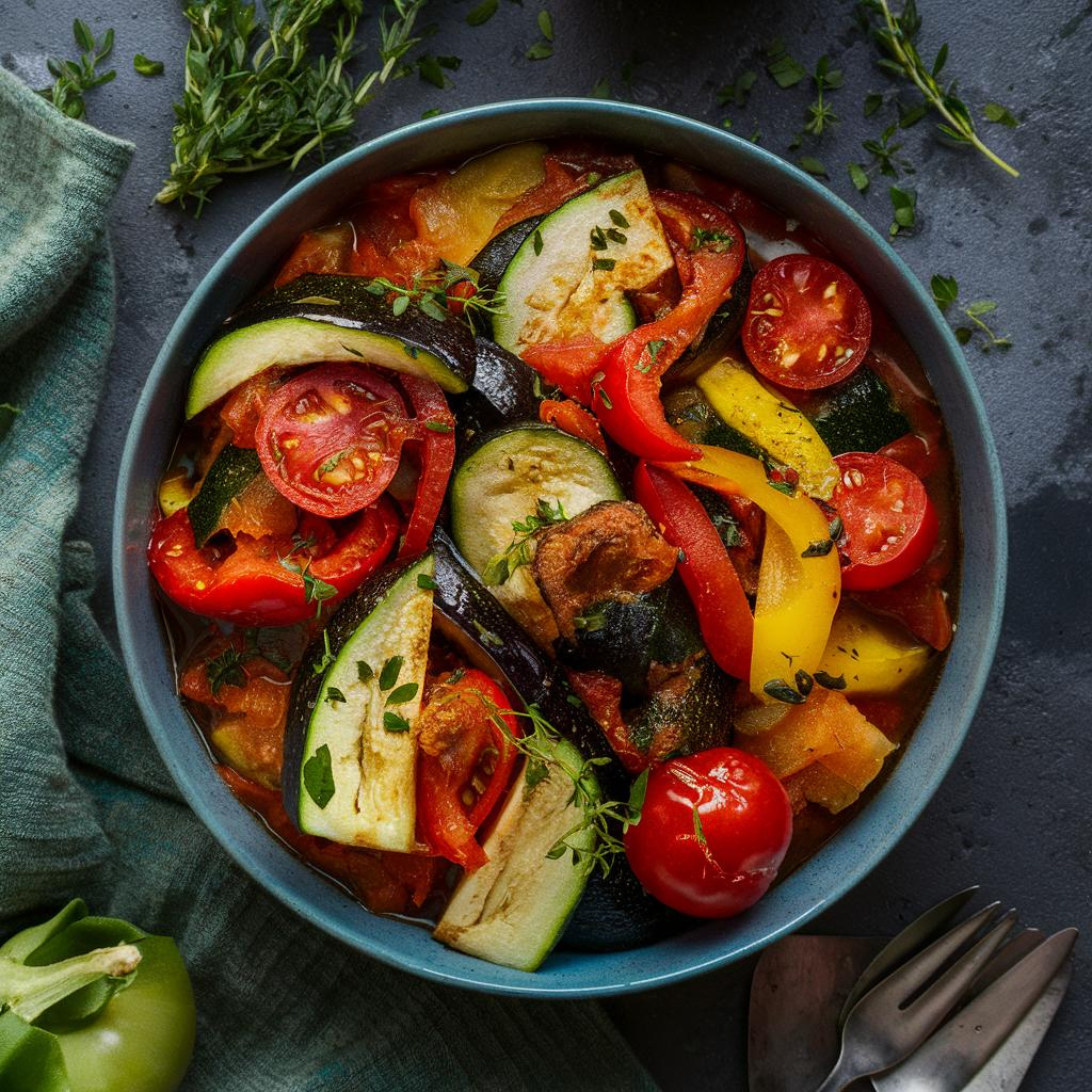 Ratatouille ao Forno Vegano e Fitness