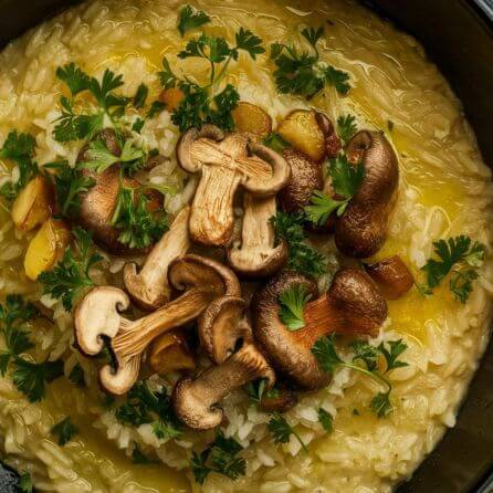 Risoto de Funghi Vegano e Sem Glúten