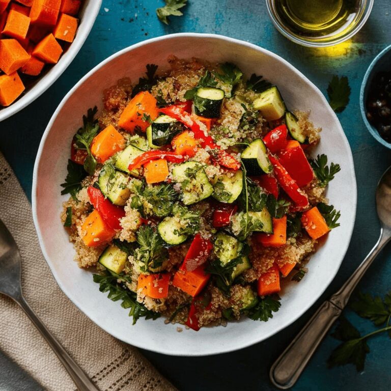 Salada Morna de Quinoa com Legumes de Inverno Vegana Fitness