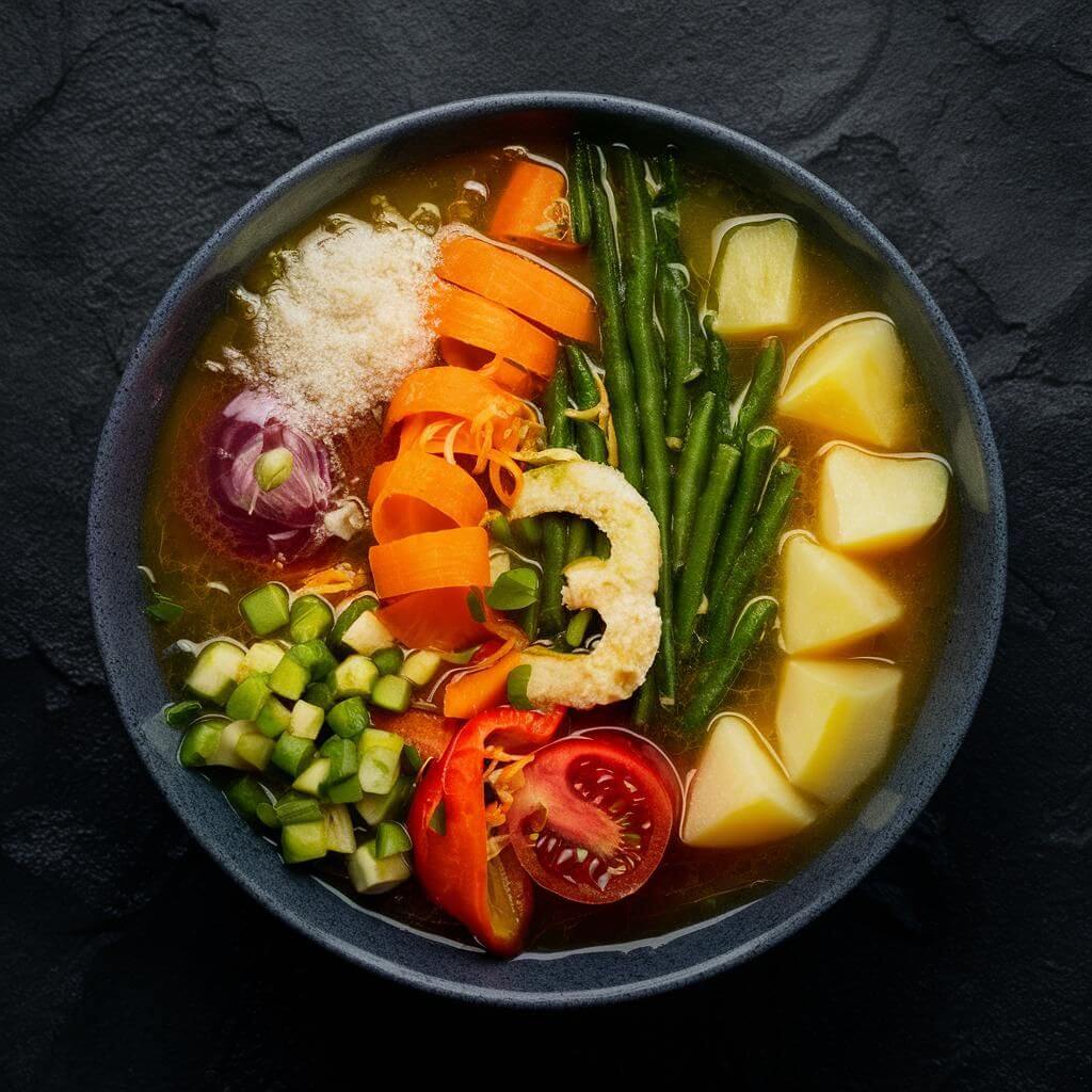 Sopa de Legumes com Gengibre Vegana e Sem Glúten