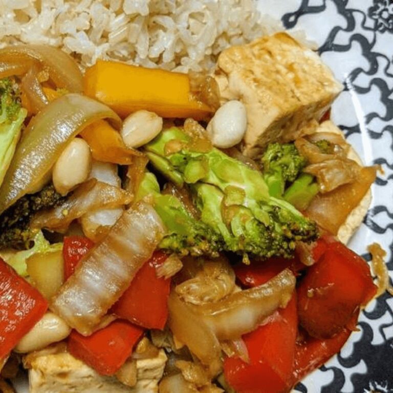 Tofu Xadrez Vegano e Fitness