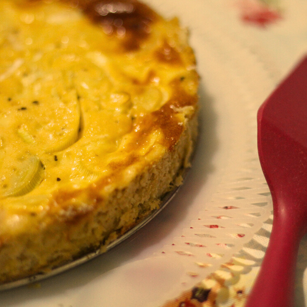 Torta de Abobrinha com Massa de Grão-de-bico Fitness