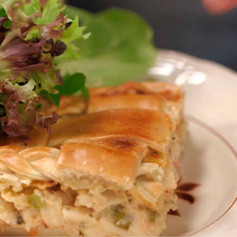 Torta de Palmito com Massa de Grão-de-bico Vegana e Sem Glúten