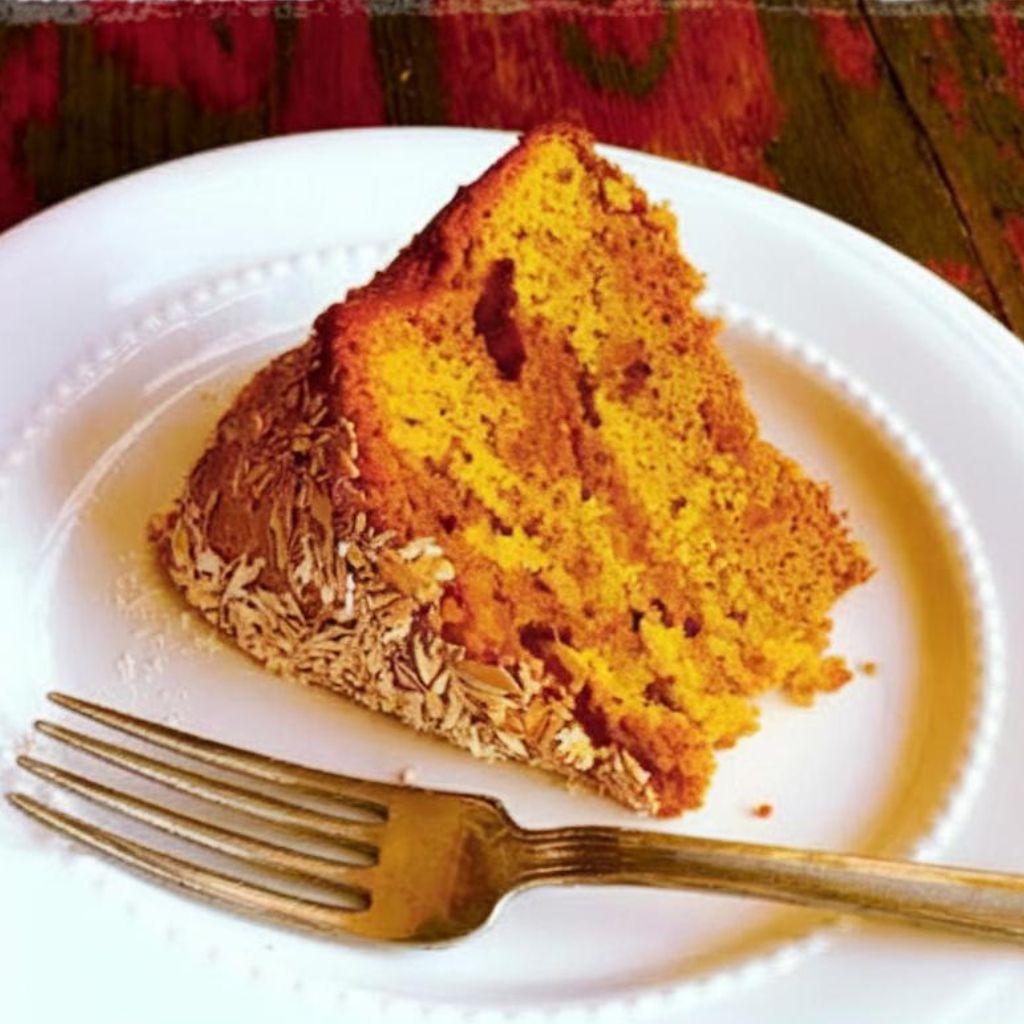 Bolo de Nozes com Calda de Laranja Vegano e Sem Açúcar