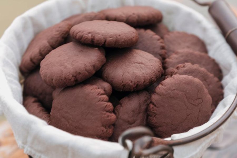 Cookies de Amêndoa com Cacau Veganos