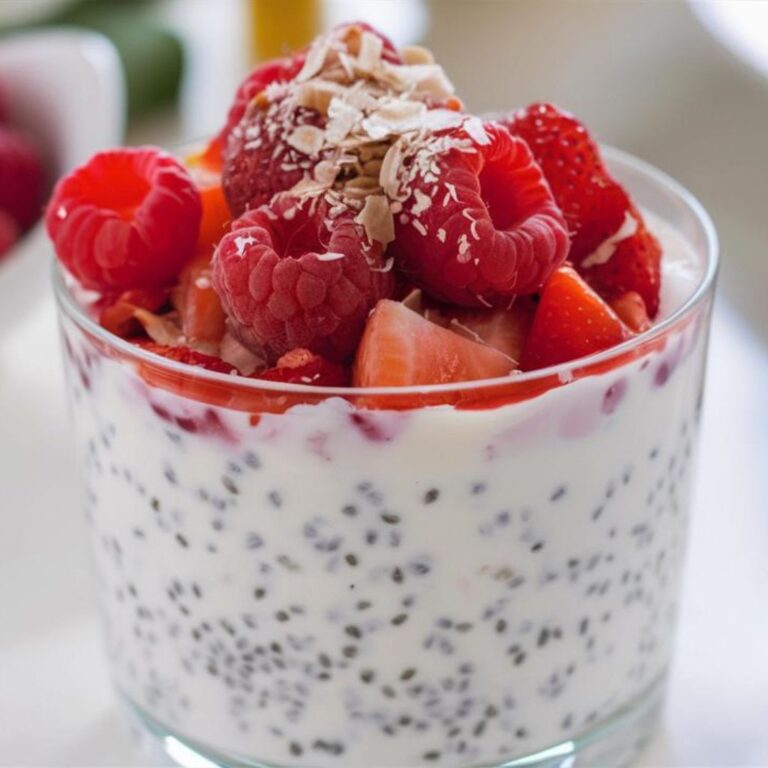 Pudim de Chia com Frutas Vermelhas Vegano Sem Açúcar