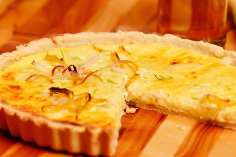 Quiche de Legumes com Massa de Grão-de-Bico Vegana e Sem Glúten