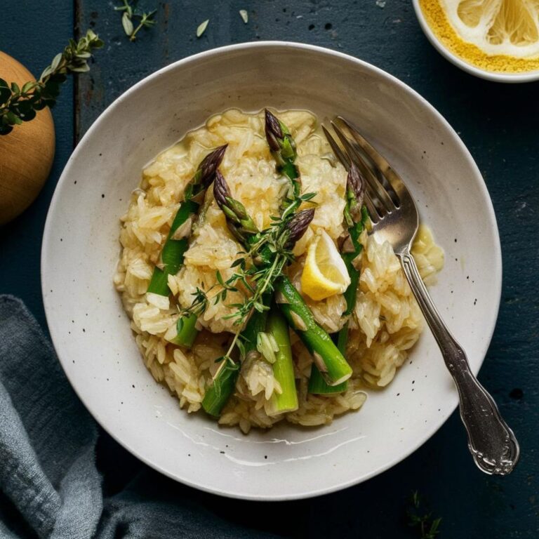 Risoto de Limão Siciliano com Aspargos Vegano