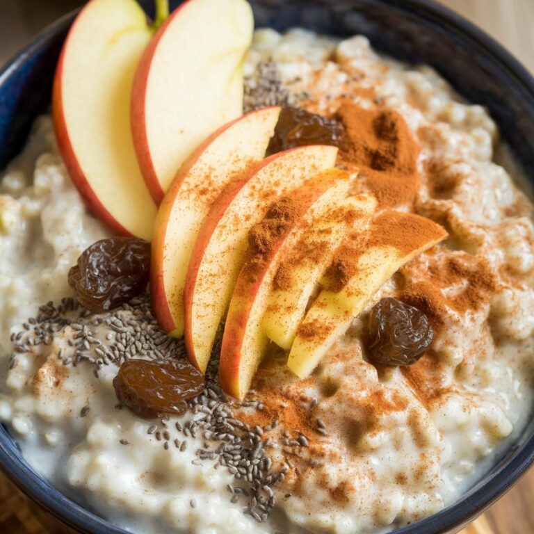 Mingau de Aveia com Maçã Vegano e Sem Açúcar